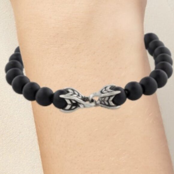 DAVID YURMAN ONYX STERLING SILVER 925 SPIRITUAL BEAD BRACELET - Picture 8 of 8